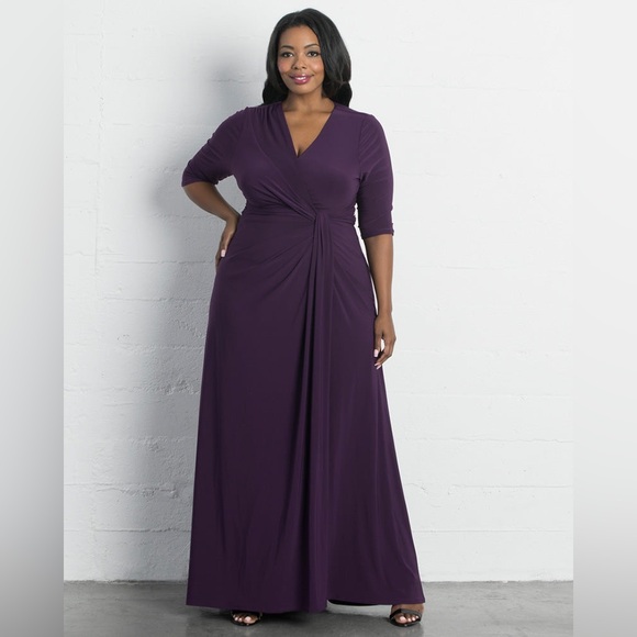 Kiyonna Romanced by Moonlight Gown in Imperial Plum NEW Size 0X 10-12 Large - Picture 1 of 10
